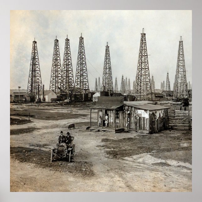 Affiche Spindletop Oil field - Texas 1902 (Devant)