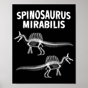 Affiche Spinosaurus mirabilis nouveau fossile de dinosaure