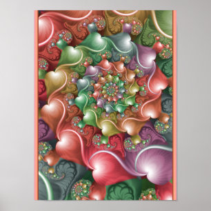 Affiche Spiral de cœur pastel