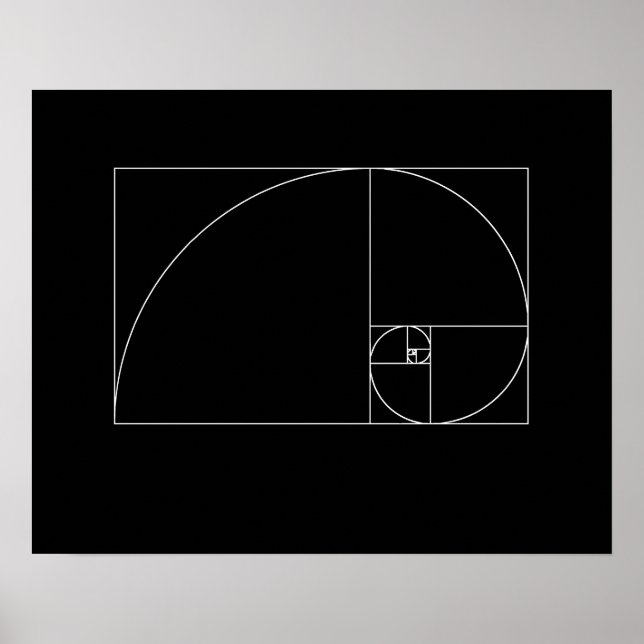 Affiche Spiral de Fibonacci (Devant)