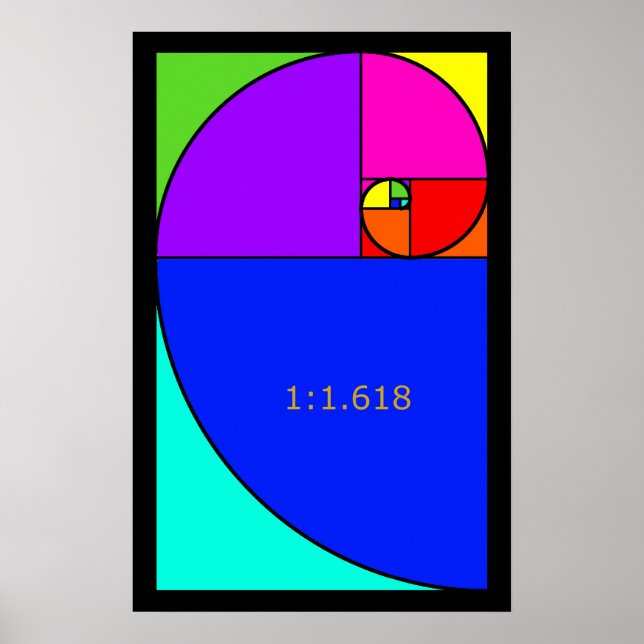 Affiche Spiral de Fibonacci (Devant)