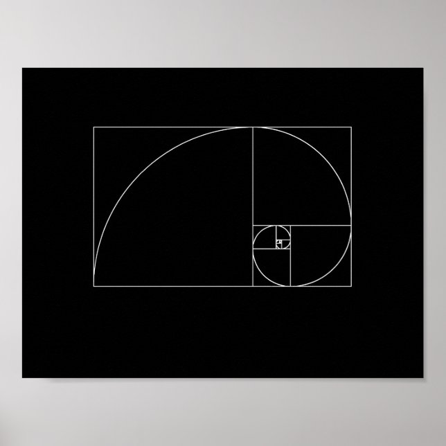 Affiche Spiral de Fibonacci (Devant)