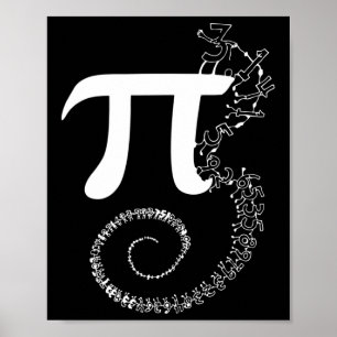 Affiche Spiral Pi Math Funny Pi Day 3.14 Math Equation Gif