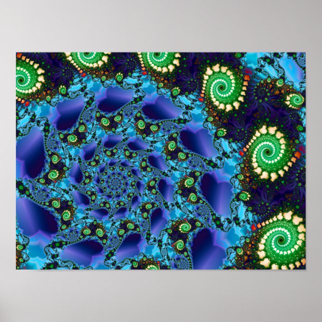 Affiche Spirale bleue (Devant)
