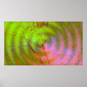 Affiche Spirale d'arbres rouges.