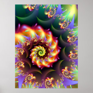 Affiche Spirale d'art fractal