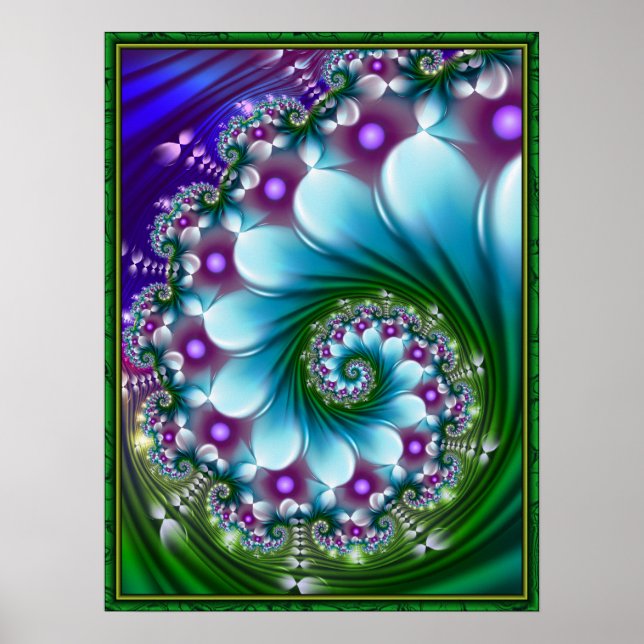 Affiche Spirale de Fleur de Mer (Devant)