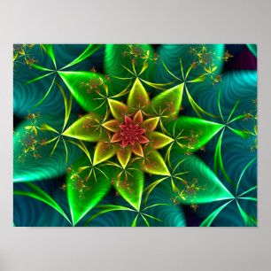 Affiche Spirale de mer verte