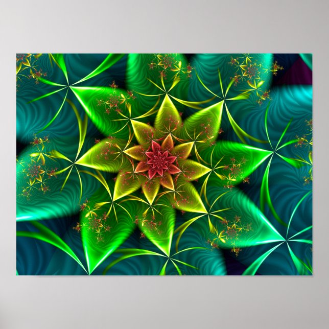Affiche Spirale de mer verte (Devant)