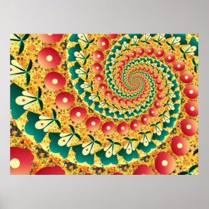 Affiche Spirale des ventilateurs Abstraits