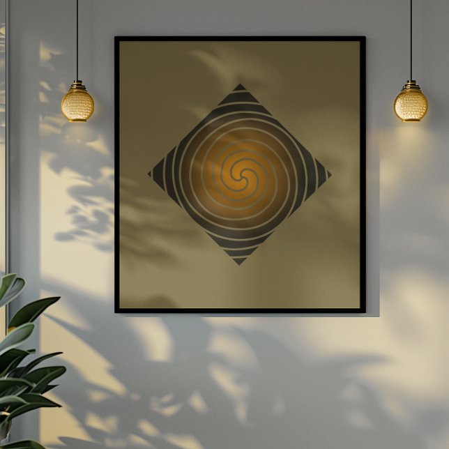 Affiche Spirale d'or : Tons de terre en Harmonie de diaman (Créateur téléchargé)