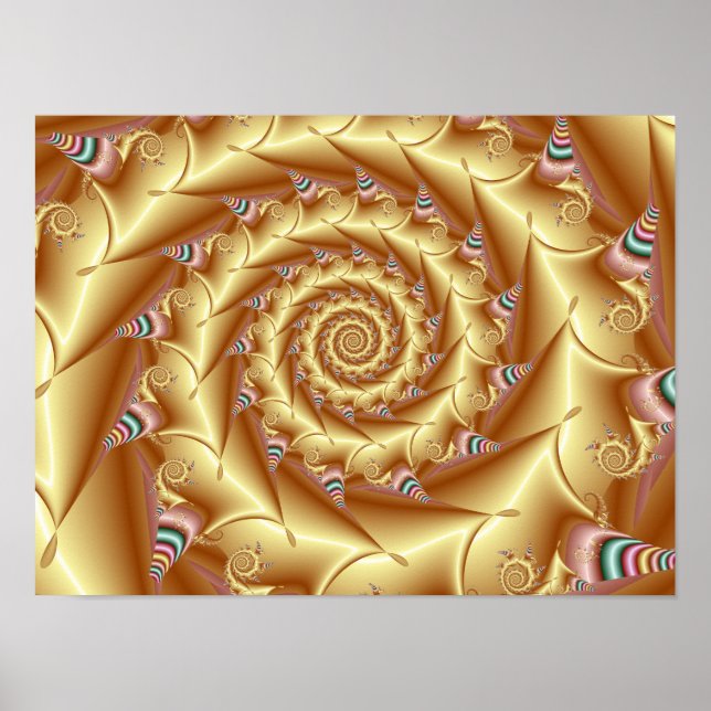 Affiche Spirale dorée (Devant)