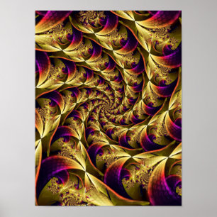 Affiche Spirale dorée 