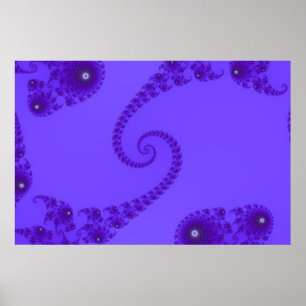 Affiche spirale double bleu violet
