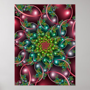 Affiche Spirale florale de Bourgogne