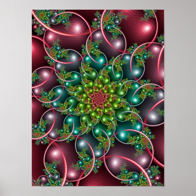 Affiche Spirale florale de Bourgogne (Devant)