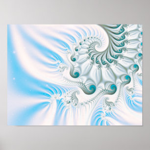 Affiche Spirale neige hivernale