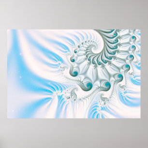 Affiche Spirale neige hivernale