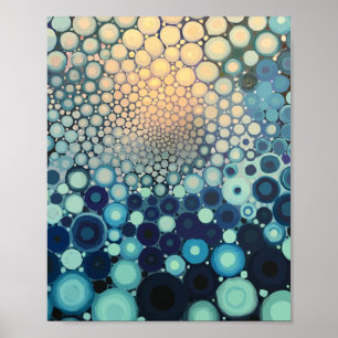 Affiche Spirale radiante de cercles concentrés