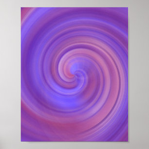 Affiche Spirale - Violet rose