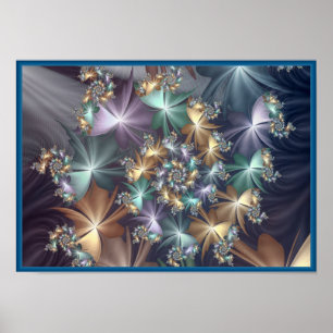 Affiche spirales lumineuses de julia