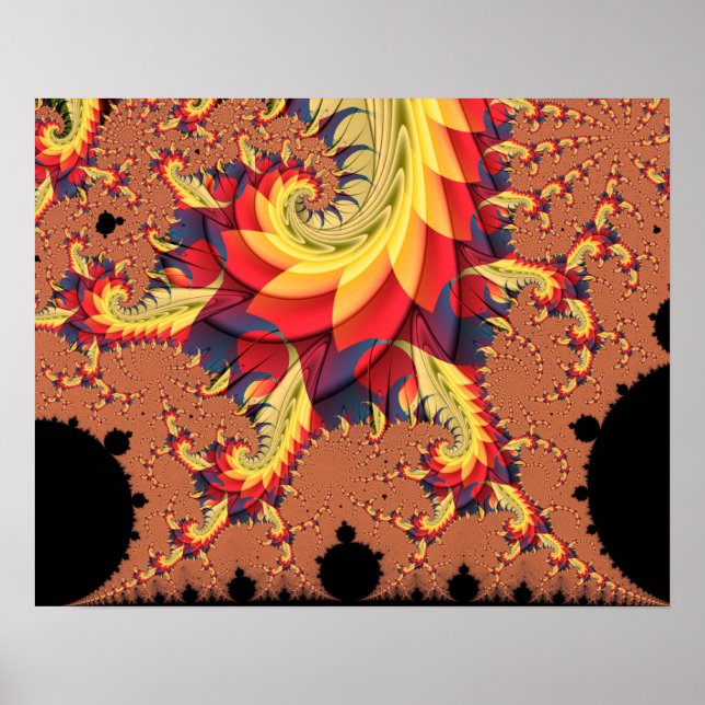 Affiche Spirales Mandelbrot (Devant)