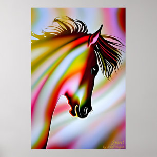 Affiche Spirit - AI Fantasy Art Print Horse