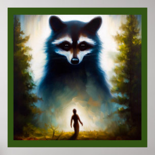 Affiche Spirit Animal Raccoon 2