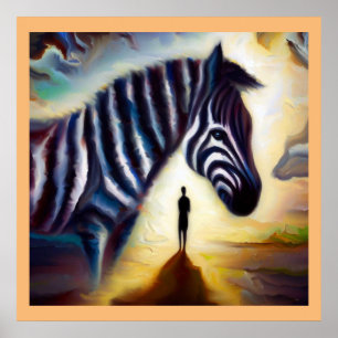 Affiche Spirit Animal Zebra 1