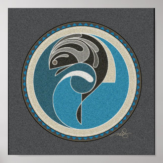 Affiche Spirit Of Fish Gray arrière - plan