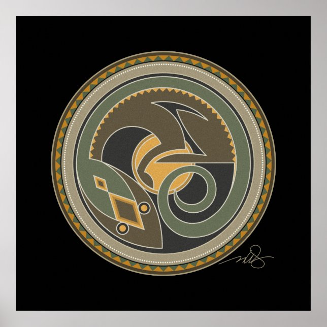 Affiche Spirit Of Lizard arrière - plan noir (Devant)