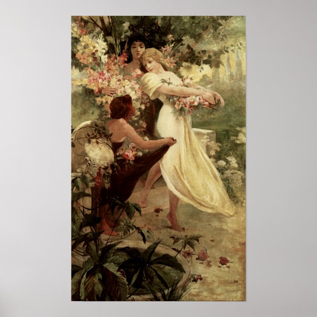 Affiche Spirit Of Spring by Alphonse Mucha (Devant)