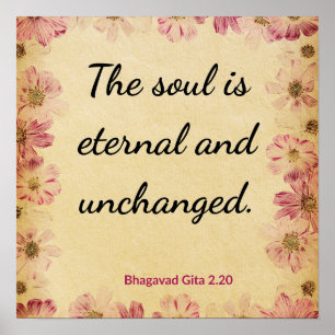 Affiche Spiritual Beige Rose Gita Âme Éternelle Florale