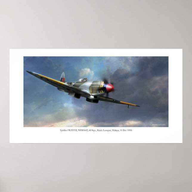 Affiche Spitfire FR.XVIII (Devant)