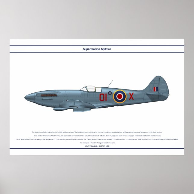 Affiche Spitfire GB 2 Sqn 1 (Devant)