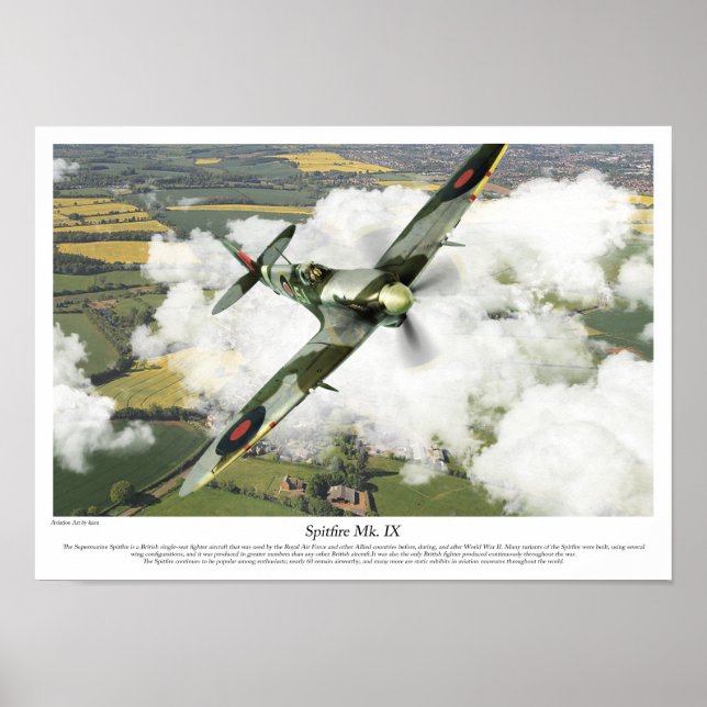 Affiche Spitfire Mk. IX (Devant)