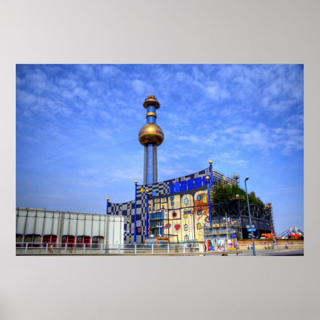 Affiche Spittelau, Vienne Autriche (Devant)