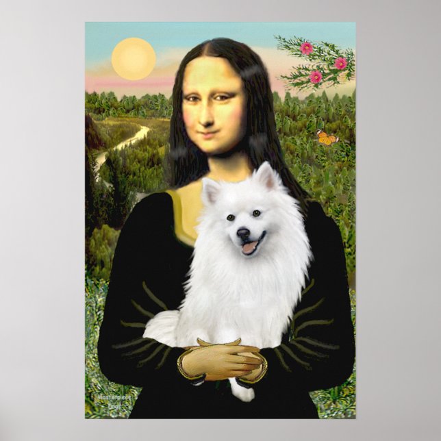 Affiche Spitz Esquimau Américain - Mona Lisa (Devant)