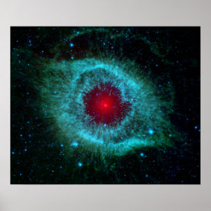 Affiche Spitzer infrarouge Helix Nebula