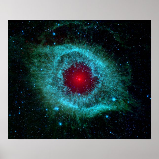 Affiche Spitzer infrarouge Helix Nebula (Devant)