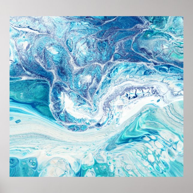 Affiche Splash couleur : Acrylique Abstrait Arrière - plan (Devant)