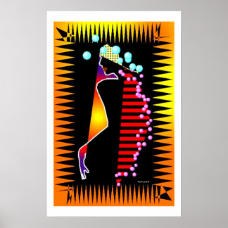 Affiche Splash couleur Afrocentrique