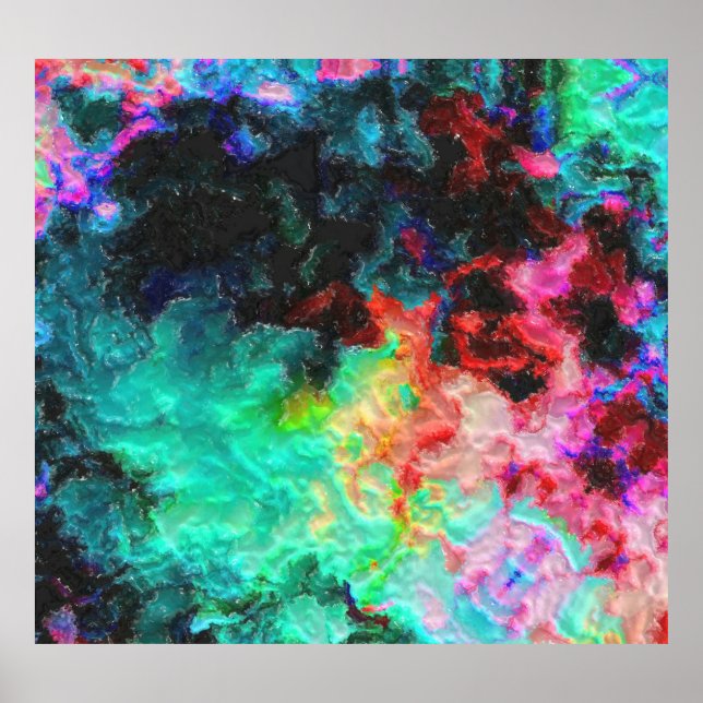 Affiche Splash couleur : Aquarelle Abstraite (Devant)