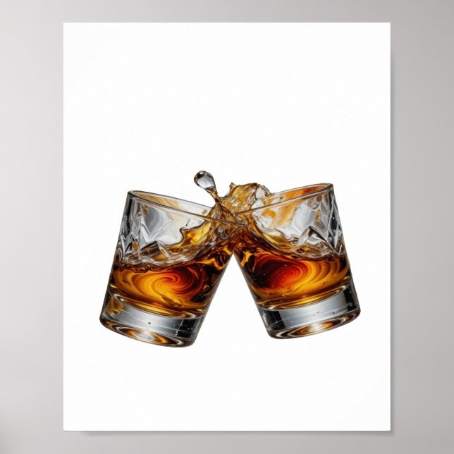 Affiche Splash de WHISKY Bold argenté (Devant)