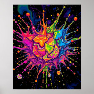 Affiche Splash psychédélique