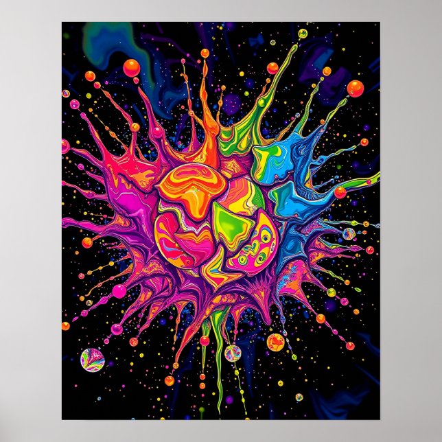 Affiche Splash psychédélique (Devant)