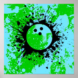 Affiche splatz de bowling
