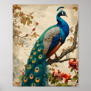 Affiche Splendor Peacock vintage