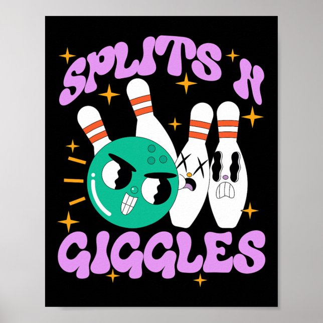 Affiche Splings n Giggles Funny Bowling Team Bowler Sports (Devant)