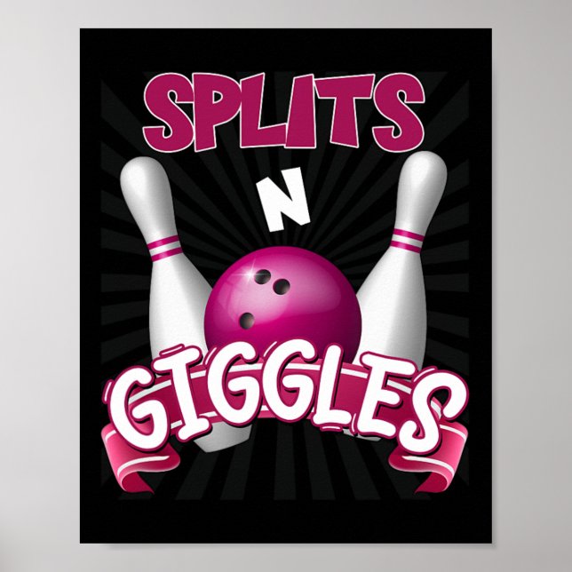 Affiche Splings n Giggles Funny Bowling Team Bowler Sports (Devant)